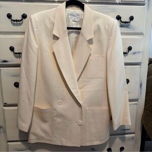 Vintage Christian Dior Wool Double Breasted Blazer 10 EUC